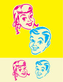 Retro Girl and Boy