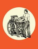Printing Press with Pressman