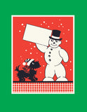 Snowman and Scotty Dog