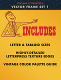 Vector Letterpress Frame Set 01