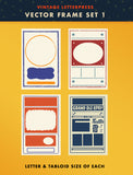 Vector Letterpress Frame Set 01
