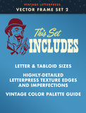 Vector Letterpress Frame Set 02