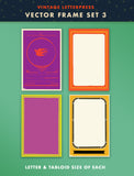 Vector Letterpress Frame Set 03