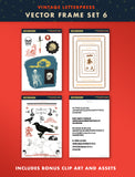 Vector Letterpress Frame Set 06