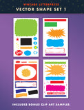 Vector Letterpress Shape Set 01