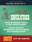 Vector Letterpress Shape Set 03