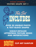 Vector Letterpress Shape Set 04