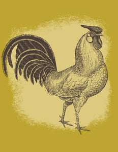 Rooster Etching