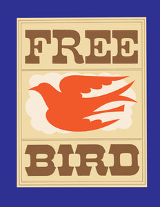 Bird - Woodblock Peace Dove Dingbat
