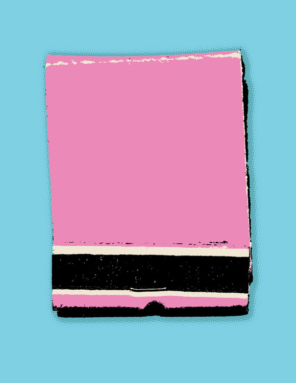 Grungy Silk-Screen Style Matchbook Cover