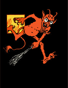 Krampus Jumping Out of the Fire