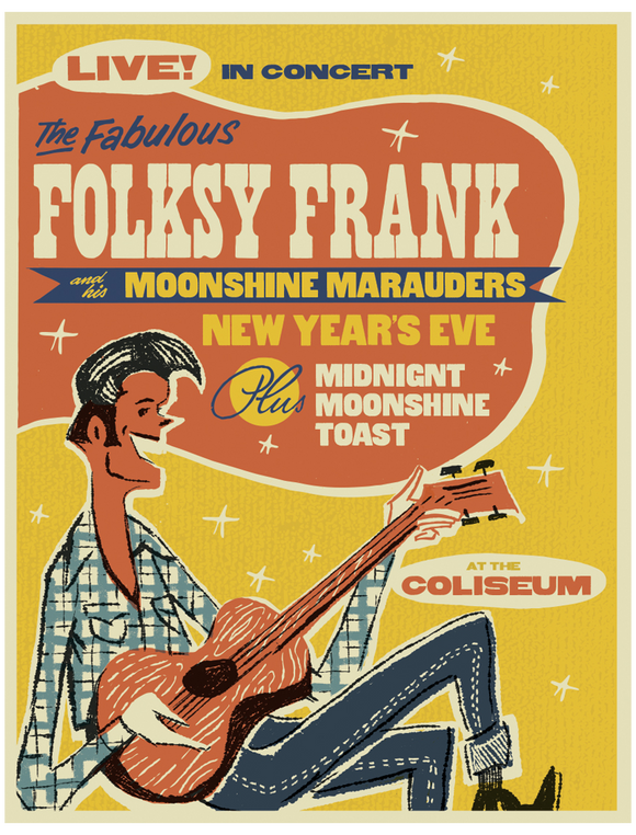 Folksy Frank Gig Poster
