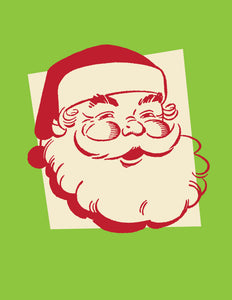 Santa Claus - Retro Line Art