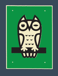 Mid-Century Modern Winking Owl