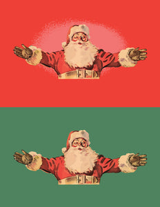 Santa Claus Painting with Open Arms