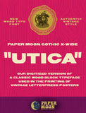 Utica Vintage Letterpress Font