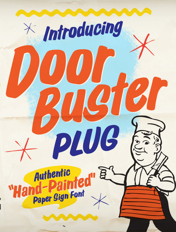 Doorbuster Plug Sign Painter Font