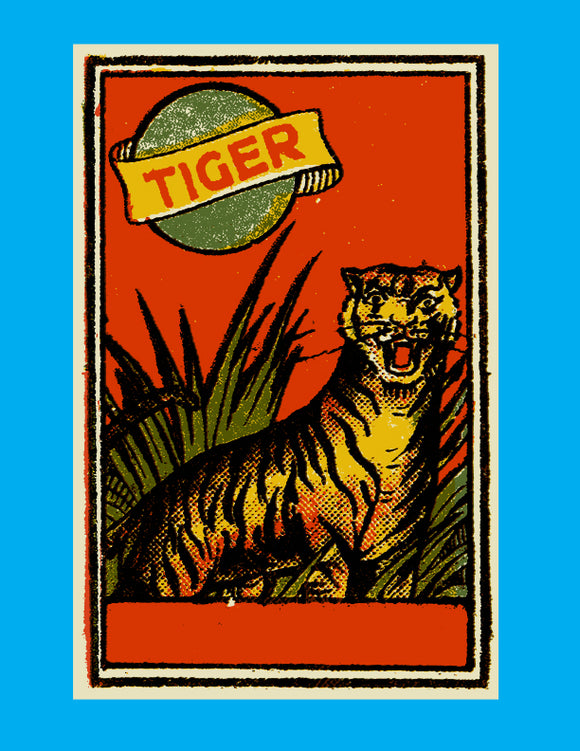 Tiger - Vintage Matchbox Design 01