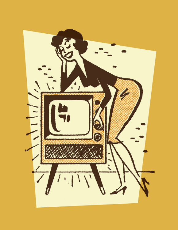 Woman Changing TV Channel