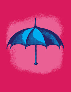 Umbrella - Vintage Style Etching