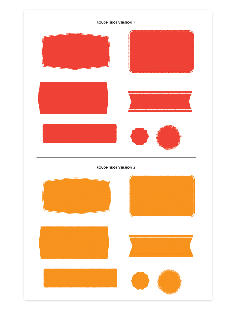 Vector Letterpress Shape Set 02