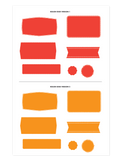Vector Letterpress Shape Set 02