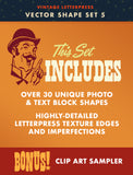 Vector Letterpress Shape Set 05